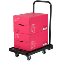 【台車】 アスクル 「現場のチカラ」 小型樹脂折りたたみ台車静音 ブラック 1台  オリジナル