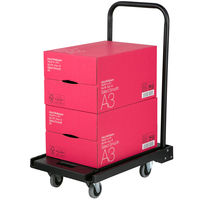 【台車】 アスクル 「現場のチカラ」 小型樹脂折りたたみ台車静音 ブラック 1セット（4台：1台×4）  オリジナル