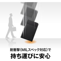 バッファロー 防雨・防塵・耐衝撃・自動暗号化機能搭載 ポータブルHDD 1TB HD-PZF1.0U3-BKA 1台（直送品）