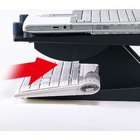 サンワサプライ ノートPCスタンド ダークグレー 4段階角度調整機能付き/小物収納トレー(本体背面)付 CR-35 1個（直送品）