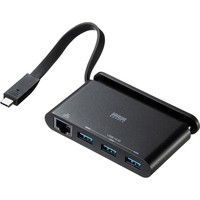 サンワサプライ LANアダプタ付きUSB Type-Cハブ USB-3TCH10BK 1個（直送品）