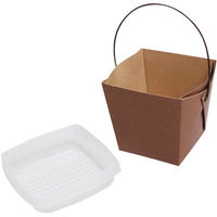 協和パック 取っ手付き 紙製弁当容器 デリメイト TK125 ブラウン 00521291 1包：240枚（20×12）（直送品）