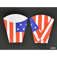 三和紙工 ワンタッチスナック容器 リバティ M アメリカンフラッグ 21200231 1包：2400枚（50×48）（直送品）