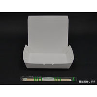 ケーピープラテック 紙製弁当容器 ランチボックス KMー17 白 54909 1セット(500枚:50枚×10袋)