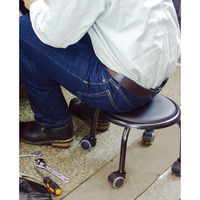 ＜YAMAZEN＞ワークチェア ブラック 幅320mm 奥行320mm 高さ255mm（直送品）