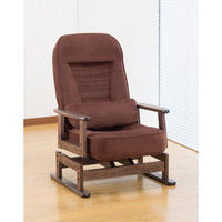 天然木リクライニング回転高座椅子 グリーン 幅620mm 奥行620mm 高さ460mm（直送品）