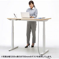 サンワサプライ 電動上下昇降デスク 薄い木目 幅1400×奥行800×高さ630～1280mm ERD-M14080LM 1台（直送品）