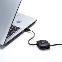 サンワサプライ 自動巻取りLANケーブル KB-MK19BK 1個