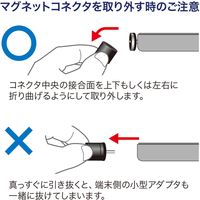 サンワサプライ 超小型Magnet脱着式USB TypeCケーブル 1m KU-CMGCA1 1本