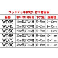 ダンドリビス ウッドデッキ材用ビス WD75 四角穴 ラスパート 12号 4920125792771 1箱（144本入）（直送品）