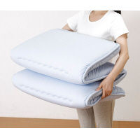 4つ折り出来るごろ寝長座布団 グリーン シングル 幅700mm 奥行1800mm 高さ80mm（直送品）