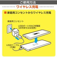 エアージェイ QC3.0対応 モバイルワイヤレス充電パッド AWJ-MB8 WH（直送品）