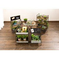 ドウシシャ アンティーク風オーバル型スタンド 幅620×奥行420×高さ600mm AT6060-ST 1台（直送品）