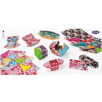 ショウワグリム 撫松庵 両面千代紙/花モザイク 283764 10冊（直送品）