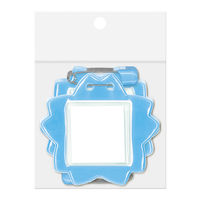 共栄プラスチック 桜型名札 スカイ 10枚 C-7-10-S