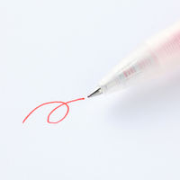 無印良品 さらさら描けるゲルインキボールペン ノック式 0.5mm 赤 1箱（10本入） 良品計画