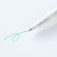 無印良品 さらさら描けるゲルインキボールペン ノック式 0.5mm 緑 1箱（10本入） 良品計画