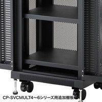 サンワサプライ マルチ収納ラック用棚板 幅394×奥行318×高さ25mm ブラック CP-SVCMULTNT2 1台（直送品）