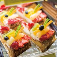 ヘッズ カフェオレケーキピック/ブラウン-1 CAF-PC 1セット（500枚：100枚×5パック）