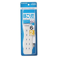 延長コード 電源タップ コンセント 2m 2ピン 6個口 ほこりシャッター 白 T-ST02N-2620WH エレコム 1個