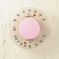 エンペックス気象計 セレナハート温湿度計 桃 LV-7305 1個