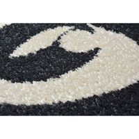 萩原 ウィルトンラグ SWING キャットミラー 幅1200×奥行1700mm ブラック 240608040 1枚（直送品）