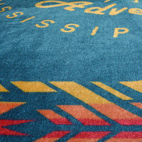 萩原 ホットカーペットカバー マウンテン 幅1850×奥行1850mm ブルー 240608705 1枚（直送品）