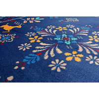 萩原 ホットカーペットカバー クロッシェ 幅2000×奥行2500mm ブルー 240609015 1枚（直送品）