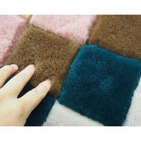 萩原 ムートンラグ YDR12000 幅1400×奥行2000mm ミックス 240609400 1枚（直送品）