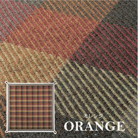 萩原 インド綿ウール混ボンディングラグ メルモ 幅1850×奥行2400mm オレンジ 270065571 1枚（直送品）