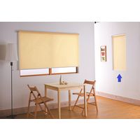 林製作所 つっぱりタイプ ロールスクリーン 幅600×高さ1350mm オレンジ L1504 1台（直送品）