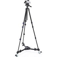 サンワダイレクト キャスター付き三脚台（ドリー撮影台車・折りたたみ式） 200-CAM027 1個（直送品）