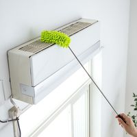 サンワダイレクト ハンディモップ（クリーニング・伸縮可能・マイクロファイバー・2WAY・角度調整・グリーン） 200-CD038G 1個（直送品）