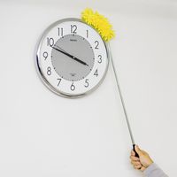 サンワダイレクト ハンディモップ（クリーニング・伸縮可能・マイクロファイバー・2WAY・角度調整・イエロー） 200-CD038Y 1個（直送品）