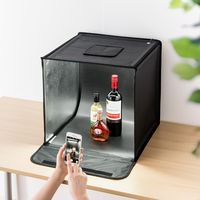 サンワダイレクト 撮影キット（撮影スタジオ・撮影ボックス・LEDライト付・40×40cm・折りたたみ可能） 200-DG015 1個（直送品）