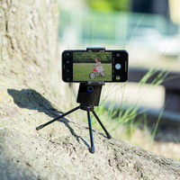 サンワダイレクト iPhone・スマホ用スタビライザー（1軸電子制御・水平・手ブレ防止・ミニ三脚付き・ジンバル） 200-DGCAM012 1個（直送品）