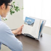 サンワダイレクト A4書見台（ブックスタンド・縦横両対応・5段階高さ調節・プラスチック製） 200-DH005 1個（直送品）