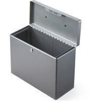 サンワダイレクト 鍵付きファイルボックス（マイナンバー対策・取手付き・書類入れ・A4ファイル収納可能） 200-SL032GY 1個（直送品）