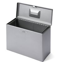 サンワダイレクト 鍵付きファイルボックス 200-SL035GY 1個（直送品）