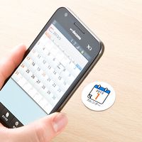 サンワダイレクト NFCタグシール用インクジェットラベル（300-NFC001用・24ラベル） 300-NFCLB001 1個（直送品）