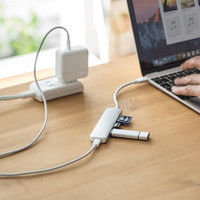 サンワダイレクト usb-c ハブ（USB3.0 2ポート・SD、microSDカードリーダー・充電対応） 400-ADR310SPD 1個（直送品）