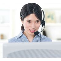 サンワダイレクト コールセンター用ヘッドセット/マイク搭載/RJ-9接続/片耳タイプ/ 400-HS043 1個（直送品）