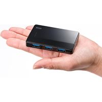 サンワダイレクト USB3.0ハブ（4ポート・バスパワー・PS4対応・薄型・独立ポート付・ブラック） 400-HUB025 1個（直送品）