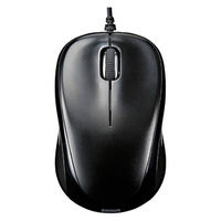 有線マウス　静音　3ボタン　中型サイズ　ブルーLED　400-MA050BK　サンワサプライ　１個（直送品）