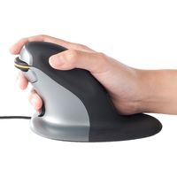 サンワダイレクト エルゴノミクスマウス（レーザーセンサー・ペンギンマウス・右利き・左利き・DPI切り替え・有線・中型） 400-MA085 1個（直送品）