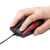 サンワダイレクト 有線マウス（静音・サイレント・左右対称・1200カウント・戻る・進む・ミドルサイズ・ブラック） 400-MA107BK 1個（直送品）