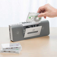 サンワダイレクト カセットプレーヤー（ラジカセ・ラジオ・ワイドFM・カセットテープ・USB再生・AC電源・乾電池） 400-MEDI027 1個（直送品）