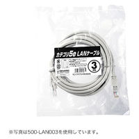 サンワダイレクト LANケーブル 1m （ライトグレー・1000BASE-T・より線） 500-LAN001 1個（直送品）