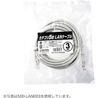サンワダイレクト LANケーブル 2m （ライトグレー・1000BASE-T・より線） 500-LAN002 1個（直送品）