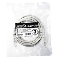 サンワダイレクト LANケーブル 3m （ライトグレー・1000BASE-T・より線） 500-LAN003 1個（直送品）